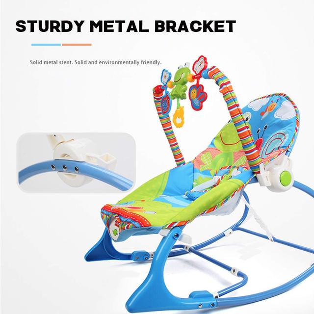 هزازة للأطفال أزرق Multi-function Baby Rocking Chair - COOLBABY - SW1hZ2U6NTkyODc2