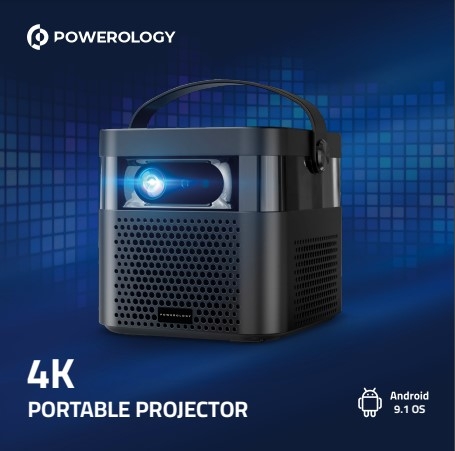 بروجكتر سنيمائي محمول من بورولوجي الكندية Powerology 4K Portable Projector