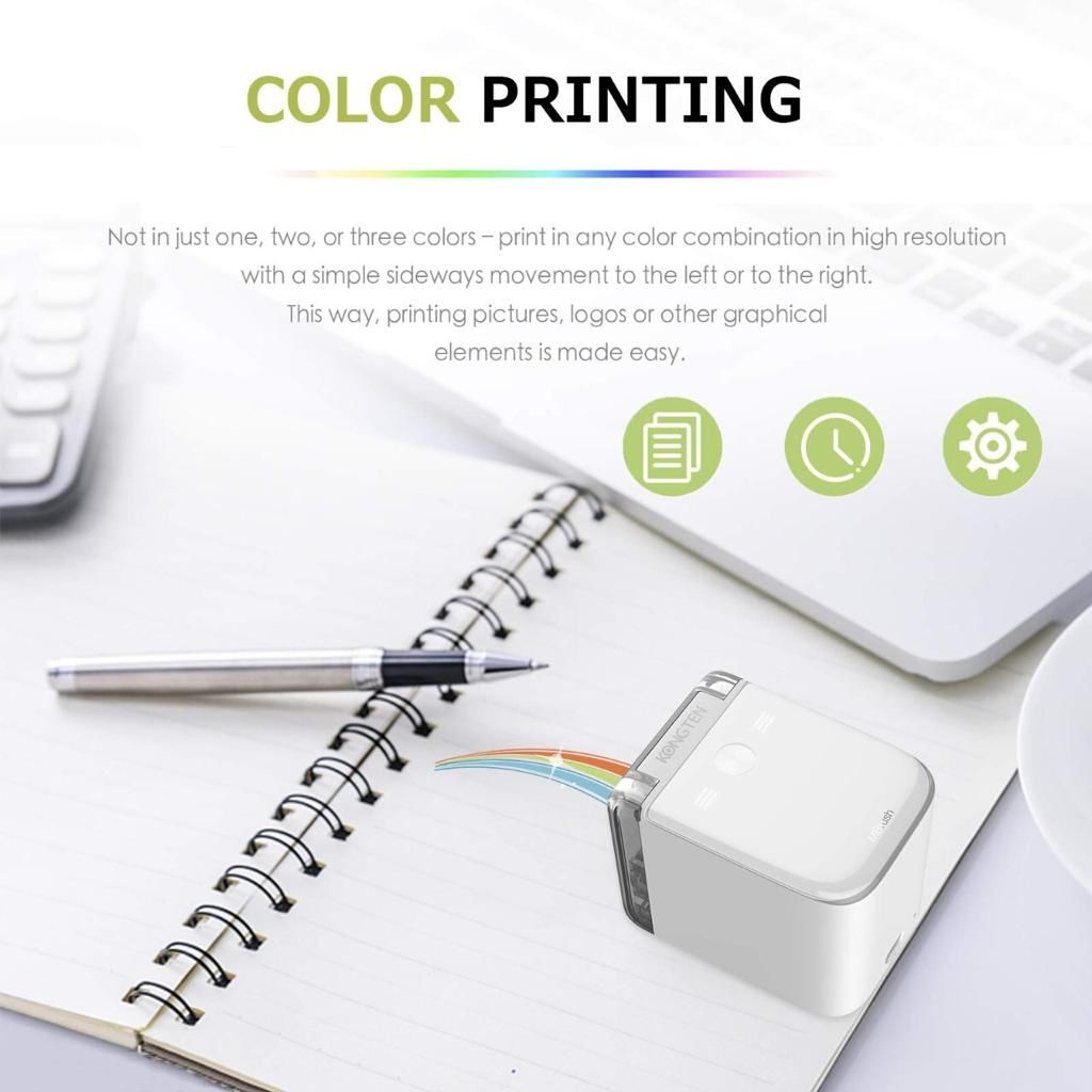 طابعة محمولة بالألوان Mini Portable Wireless Color Printer