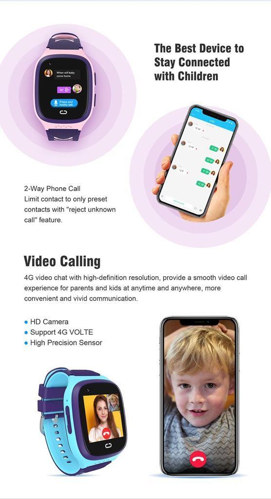 ساعة مراقبة الأطفال مع شريحة و GPS Smart Watch LT31 Children's Watch Positioning GPS - SW1hZ2U6NTc5NzY4