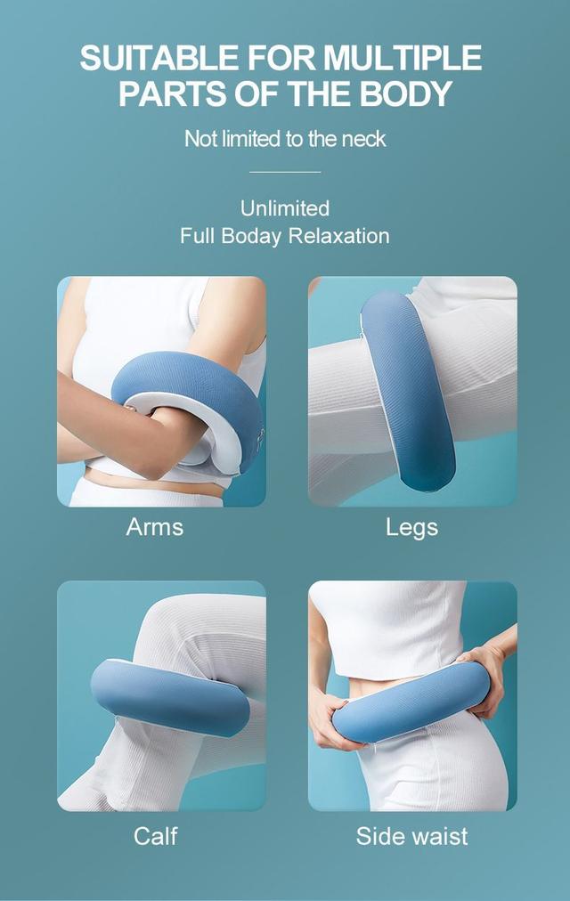 4D Smart Memory Foam Neck Massage Pillow - SW1hZ2U6NTgzMzA1