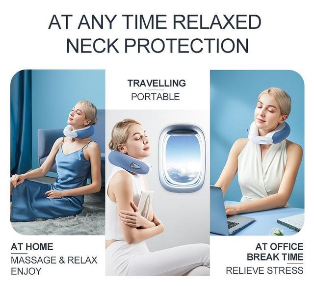 4D Smart Memory Foam Neck Massage Pillow - SW1hZ2U6NTgzMzA3