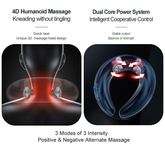 4D Smart Memory Foam Neck Massage Pillow - SW1hZ2U6NTgzMjk1