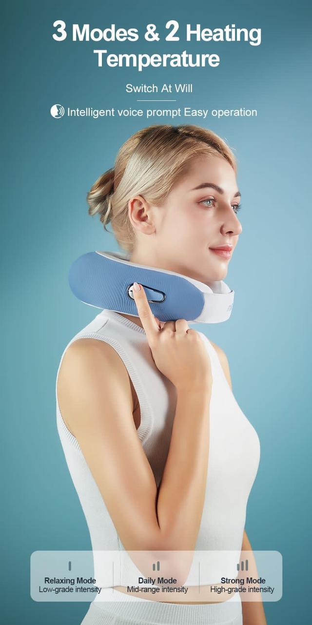 4D Smart Memory Foam Neck Massage Pillow - SW1hZ2U6NTgzMjkz