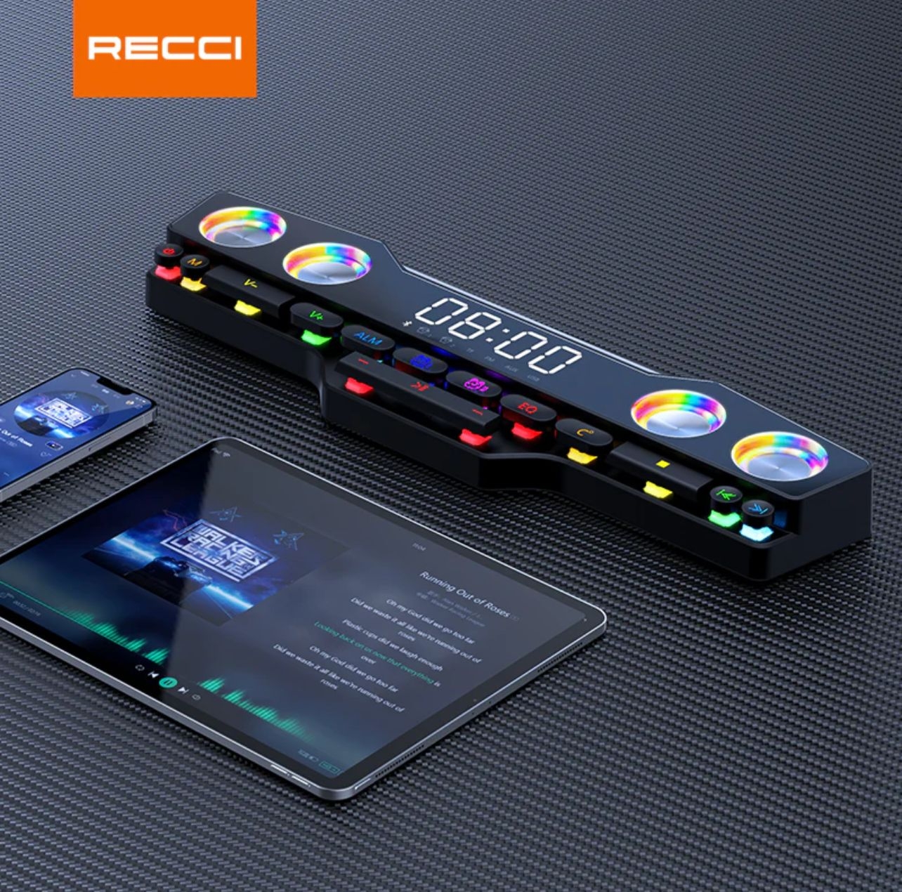 مكبر صوت لاسلكي للألعاب Recci E-Sports Wireless Speaker colorful lights HIFI-level sound - 3}