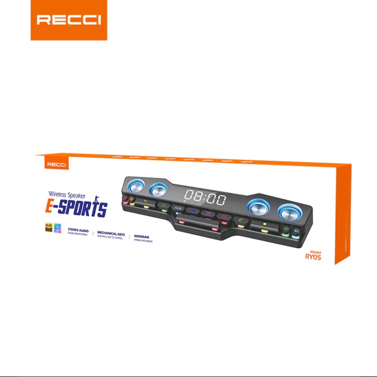 مكبر صوت لاسلكي للألعاب Recci E-Sports Wireless Speaker colorful lights HIFI-level sound - 2}