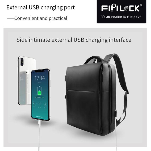 حقيبة الظهر بالبصمة Fipilock Smart Backpack Anti-Theft Fingerprint - SW1hZ2U6NjIyODMy