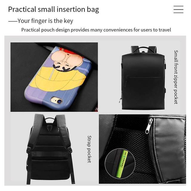 حقيبة الظهر بالبصمة Fipilock Smart Backpack Anti-Theft Fingerprint - SW1hZ2U6NjIyODI0