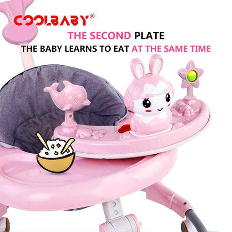 Cool Baby COOLBABY A136D Baby walker multifunctional anti-rollover anti-O leg can sit folding - SW1hZ2U6NTk1MDg0