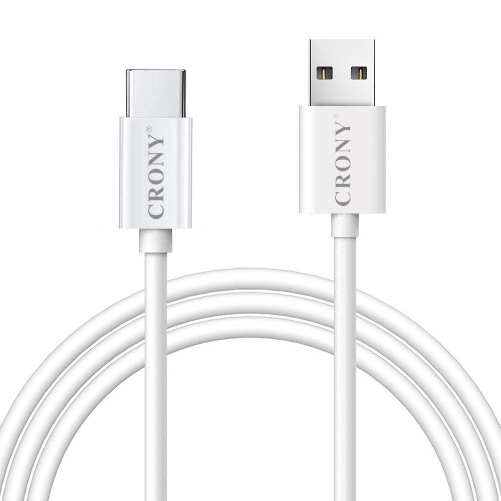 كيبل شحن من USB الى Type C  - أبيض CRONY Quick Charge & Data U-C Cable