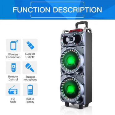 سبيكر بلوتوث RX-281 فضي Portable powerful Bluetooth speaker - Crony