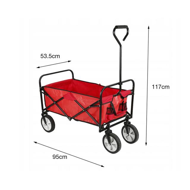 CRONY TC3015 Folding Cart Shipping Trolley Folding Garden Trolley | BLACK - SW1hZ2U6NjA5OTQ3