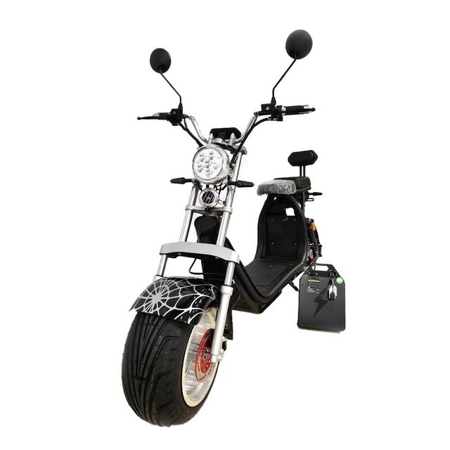 CRONY G-029 3000W Electric Motorcycle Motorbike High Speed Harley tire Double Seat with double battery | Black Spider - SW1hZ2U6NjE4Nzg3