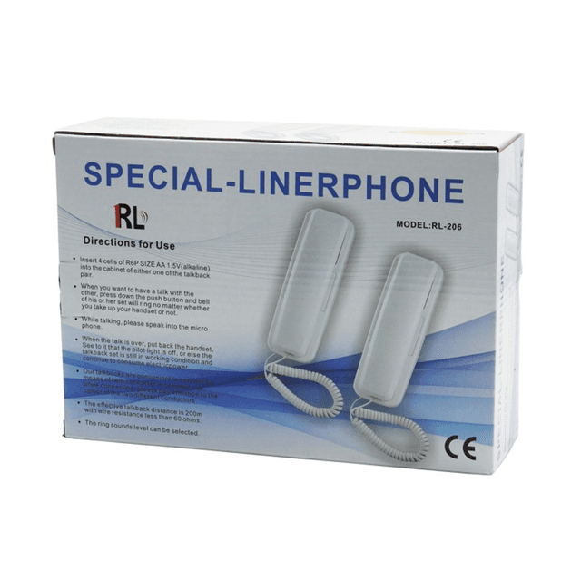 CRONY RL-206 Interphone Special LinerPhone InterPhone Two way Intercom Phone Network Bidirectional Wired door bell - SW1hZ2U6NjE5MTU5