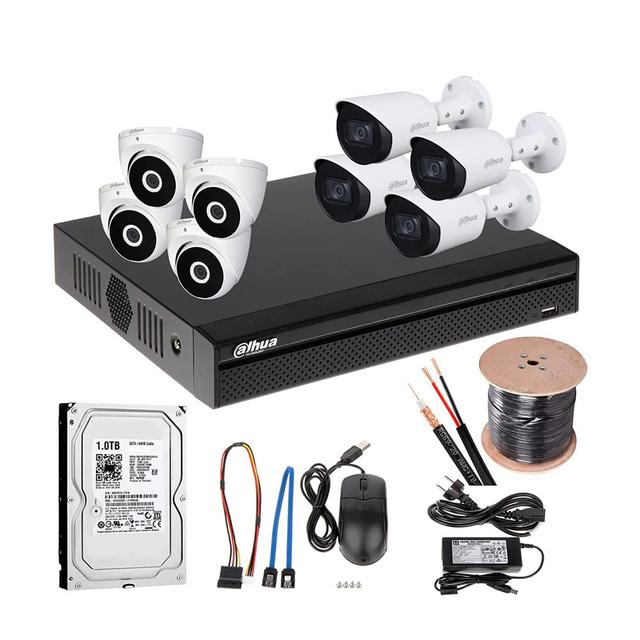 DAHUA CCTV Camera for Home 8 channel 5MP Kit T1A51P 1500TP (1TB HDD) - SW1hZ2U6NjE5NDMz