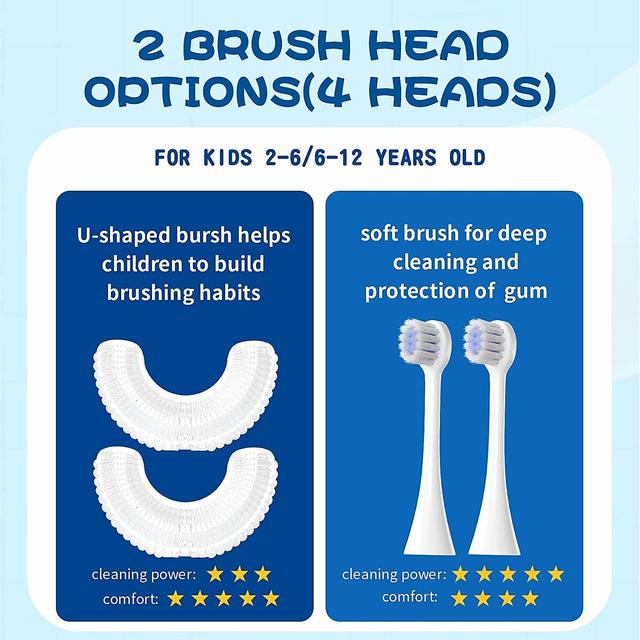 فرشاة أسنان للأطفال 360 درجة للتبييض وتنظيف الأسنان بعمق Dycrol Kids U Shaped Electric Toothbrush - SW1hZ2U6NjIwNzMx