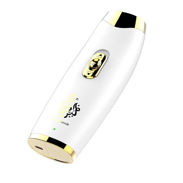 مبخرة كهربائية ( 2200 مللي امبير ) -ابيض/ذهبي Crony - B11 upright hand-held Bukhoor  Aromatherapy Portable Arabic Electric Bakhoor Incense Burner - SW1hZ2U6NjA0NDc2