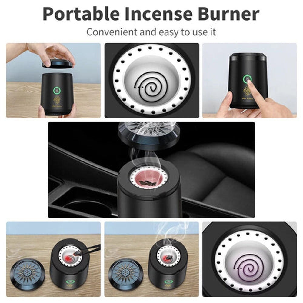 مبخرة الكترونية صغيرة للسيارة كروني CRONY Mini Oud Incense Rechargeable Bukhoor Burner