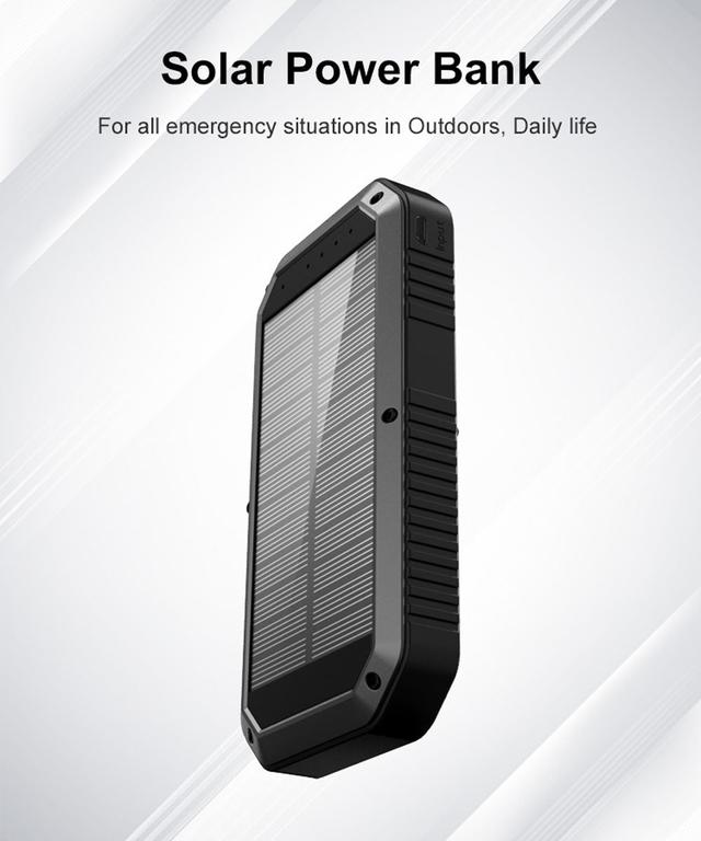 CRONY ES981S-Business Power Bank 20000mAh Solar power bank with LED camping light - SW1hZ2U6NjAzODQz