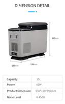 CRONY CF15 15L Vehicle Refrigerator with APP DC 12V for centre armrest in car truck refrigerator no have battery - SW1hZ2U6NjE1MDU1