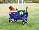 CRONY TC3015 Folding Cart Heavy Duty Collapsible Folding Wagon Utility Shopping Outdoor Camping Garden Cart | RED - SW1hZ2U6NjEwODM4