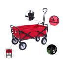 CRONY TC3015 Folding Cart Heavy Duty Collapsible Folding Wagon Utility Shopping Outdoor Camping Garden Cart | RED - SW1hZ2U6NjEwODQw