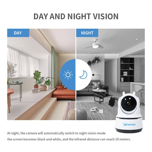 carecam CRONY NIP-26 1080p WiFi Home Smart Camera, Indoor Security Surveillance with Night Vision, Monitor with iOS, Android App, Compatible with Google Home - SW1hZ2U6NjA1OTE5