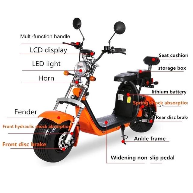 موتوسكيل كهربائي (سيكل كهربائي) 3000 واط - أسود CRONY G-029 Electric Motorcycle - SW1hZ2U6NjE4Nzkz