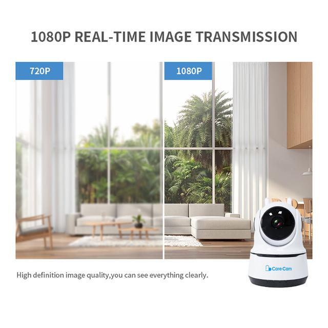 carecam CRONY NIP-26 1080p WiFi Home Smart Camera, Indoor Security Surveillance with Night Vision, Monitor with iOS, Android App, Compatible with Google Home - SW1hZ2U6NjA1OTIx