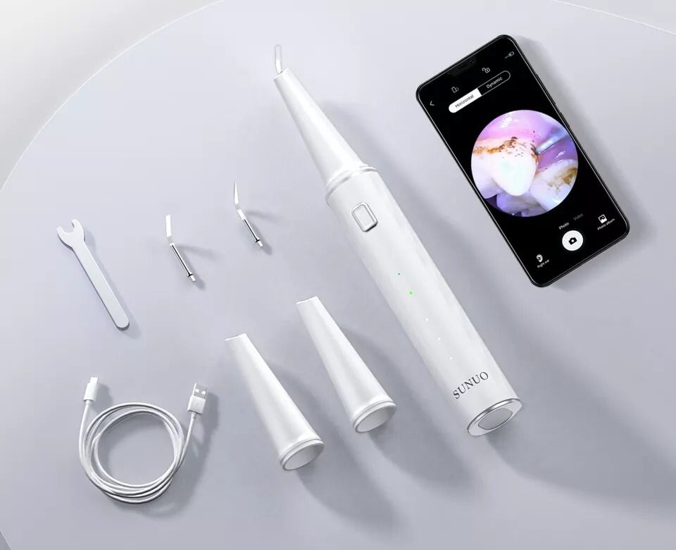 جهاز تنظيف وتبيض الأسنان بالموجات فوق الصوتية T12 Pro Visual Ultrasonic Irrigator Scaler Oral Teeth Cleaner 