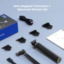 ماكينة حلاقة كهربائية مع شفرة حلاقة Limural Trimmer For Men And Mannual Shaver Kit Cordless Close Cutting - SW1hZ2U6NjIwNjU3