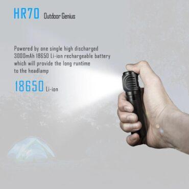 كشاف رأس متعدد الاستخدامات Imalent HR70 3000 Lumens Headlamp سعة 3000 مللي أمبير