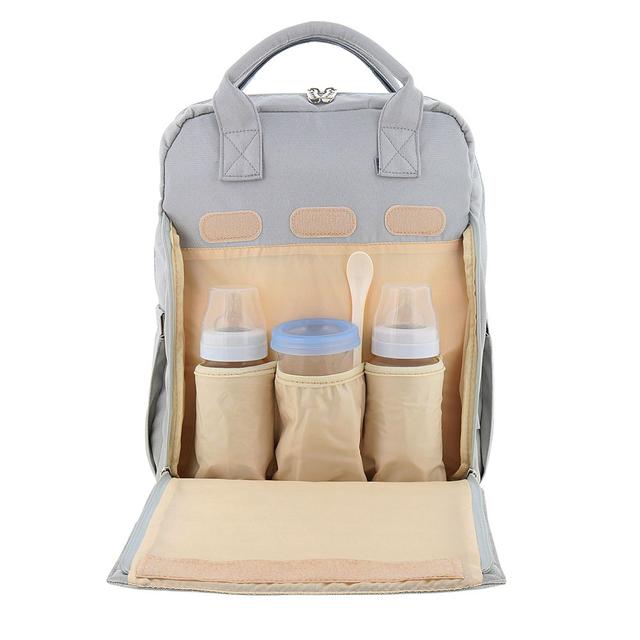 حقيبة حفاضات للعناية بالاطفال رمادية بامبلي بيرد Bumble & Bird Grey Multifunctional Diaper Backpack - SW1hZ2U6NjU0MDIw