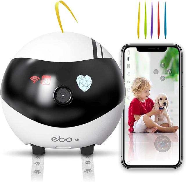 روبوت ذكي لمراقبة الأطفال بدقة 1080p بيكسل Enabot EBO Air Home Security Camera مع تحكم عن بعد - SW1hZ2U6NjcxMTE4