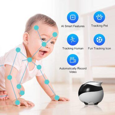 روبوت ذكي لمراقبة الأطفال بدقة 1080p بيكسل Enabot EBO Air Home Security Camera مع تحكم عن بعد