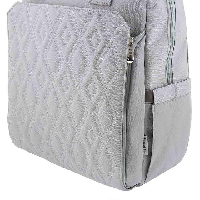 حقيبة حفاضات للعناية بالاطفال رمادية بامبلي بيرد Bumble & Bird Grey Multifunctional Diaper Backpack - SW1hZ2U6NjU0MDI2