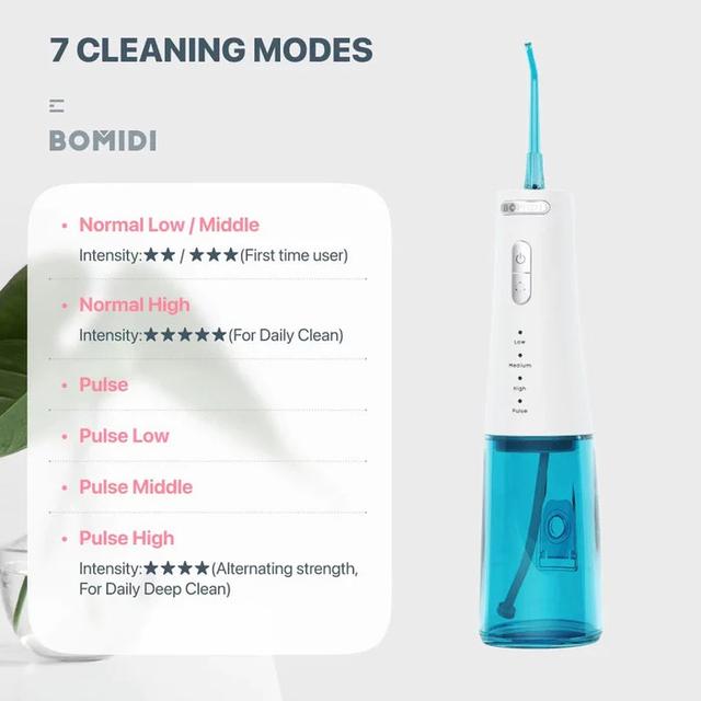 خيط مائي للأسنان Xiaomi Bomidi D3 Pro Oral Irrigator Dental Portable Water Flosser - SW1hZ2U6NjI1NzM4