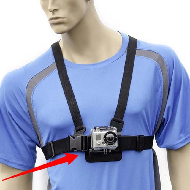 O Ozone Chest Mount Harness Chesty Strap Compatible for GoPro Hero 9, for Hero 8, for Hero 7, for SJCAM, for YI Action Camera [Adjustable Chest Mount Belt] Black - SW1hZ2U6NjI3NTg4