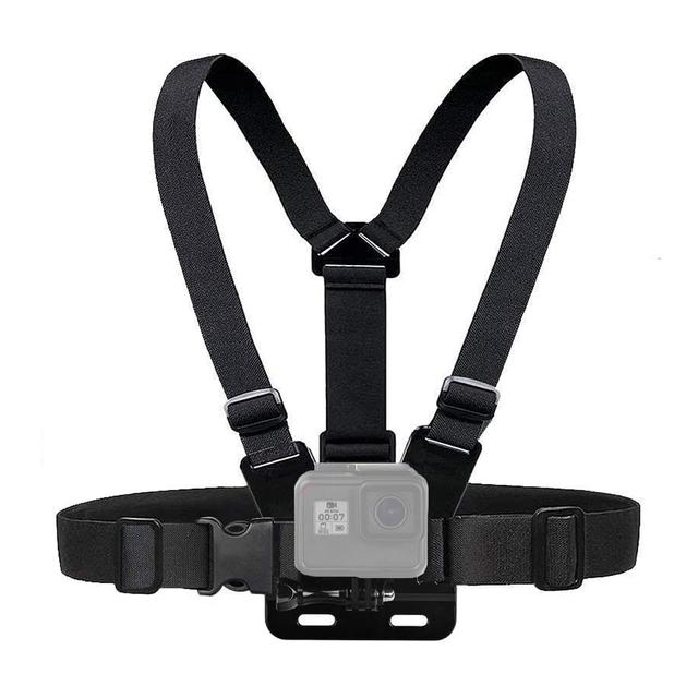 O Ozone Chest Mount Harness Chesty Strap Compatible for GoPro Hero 9, for Hero 8, for Hero 7, for SJCAM, for YI Action Camera [Adjustable Chest Mount Belt] Black - SW1hZ2U6NjI3NTg0