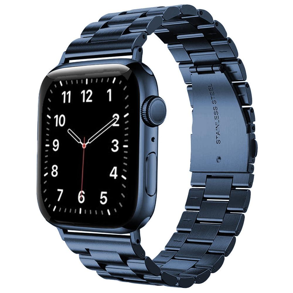 حزام ساعة أبل ستانليس ستيل كلاسيكي 42/44/45 مم – أزرق  O Ozone Metal Straps Compatible With Apple Watch