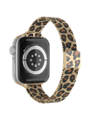 O Ozone Milanese Loop Strap Compatible with Apple Watch 38mm 40mm 41mm, Stainless Steel Magnetic Small Waist Watch Strap, Metal Wristband for iWatch SE Series 7 6 5 4 3 2 1 for Women Men, Leopard - SW1hZ2U6NjMwNDIy