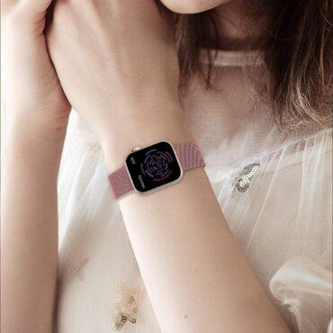 حزام ساعة أبل ستانليس ستيل 38/ 40/ 41 مم – فضي  O Ozone Milanese Strap Compatible with Apple Watch