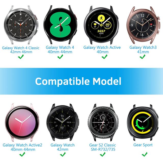 سوار ساعة سامسونج (حزام ساعة) ستانليس ستيل 20 مم – أسود  O Ozone Bands Compatible with Samsung Galaxy Watch 4 - SW1hZ2U6NjMwNjk2