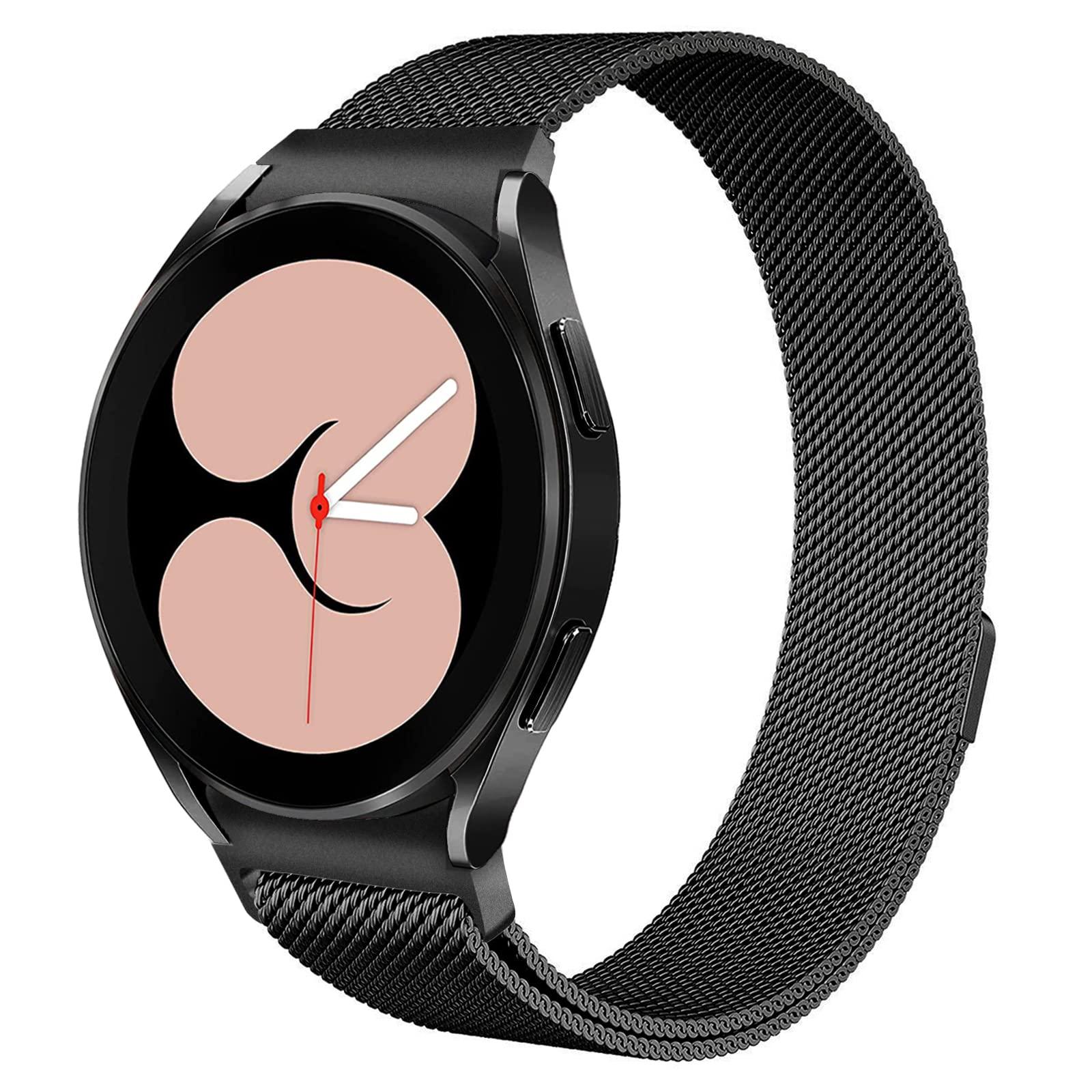 سوار ساعة سامسونج (حزام ساعة) ستانليس ستيل 20 مم – أسود  O Ozone Bands Compatible with Samsung Galaxy Watch 4