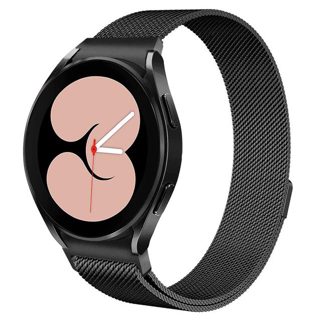 سوار ساعة سامسونج (حزام ساعة) ستانليس ستيل 20 مم – أسود  O Ozone Bands Compatible with Samsung Galaxy Watch 4 - SW1hZ2U6NjMwNjk0