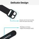 O Ozone No Gaps Silicone Watch Band Compatible with Samsung Galaxy Watch 4 40mm 44mm/Galaxy Watch 4 Classic/Galaxy Watch 3 41mm, 20mm Soft Silicone Sport Replacement Straps for Men (Midnight Blue) - SW1hZ2U6NjMwNzM2