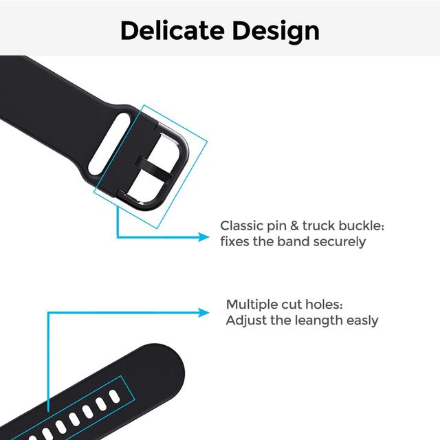O Ozone No Gaps Silicone Watch Band Compatible with Samsung Galaxy Watch 4 40mm 44mm/Galaxy Watch 4 Classic/Galaxy Watch 3 41mm, 20mm Soft Silicone Sport Replacement Straps for Men (Official Grey) - SW1hZ2U6NjMwNzcw