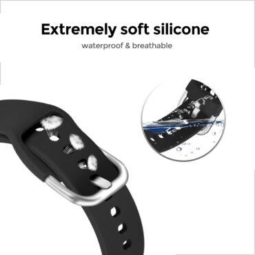 سوار ساعة سامسونج (حزام ساعة) سيليكون 20 مم  – أسود  O Ozone No Gaps Watch Band Compatible with Samsung Galaxy Watch 4