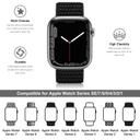 O Ozone Nylon Strap Compatible with Apple Watch Band 38mm 40mm 41mm, Breathable Adjustable Soft Smartwatch Replacement Sport Loop Band for Apple Watch Series 7/6/5/4/3/2/1/SE Women Men (Anchor Grey) - SW1hZ2U6NjMxMzU3