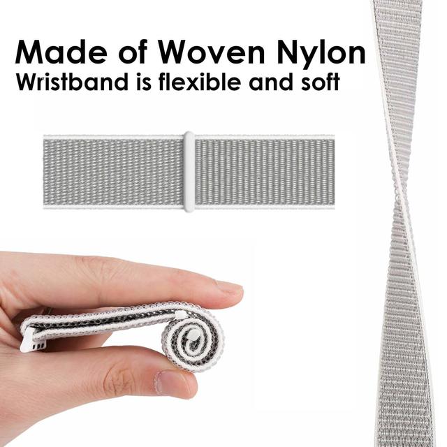 O Ozone Nylon Strap Compatible with Apple Watch Band 38mm 40mm 41mm, Breathable Adjustable Soft Smartwatch Replacement Sport Loop Band for Apple Watch Series 7/6/5/4/3/2/1/SE Women Men (Anchor Grey) - SW1hZ2U6NjMxMzY1